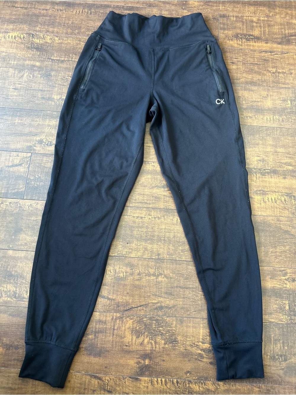 Calvin Klein Black Joggers with Zipper Pockets